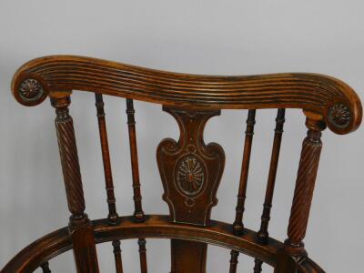 A Regency influence oak and elm Windsor chair - 3