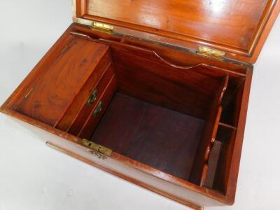 An Edwardian mahogany military style stationery box - 2