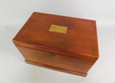 An Edwardian mahogany military style stationery box - 3