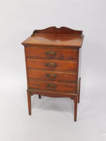 A Victorian mahogany music chest by Wilson Peck of Sheffield & Nottingham