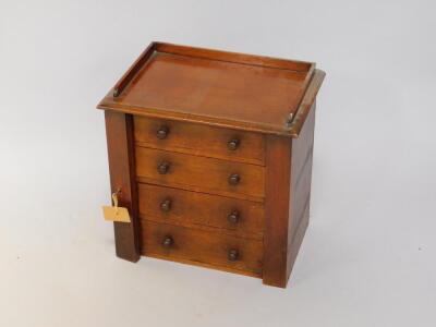 A small mahogany Wellington chest