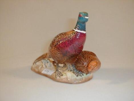 A Beswick bird group of pheasants