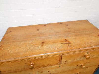 A Victorian pine chest of drawers - 2