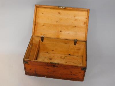 A stained pine school trunk - 4