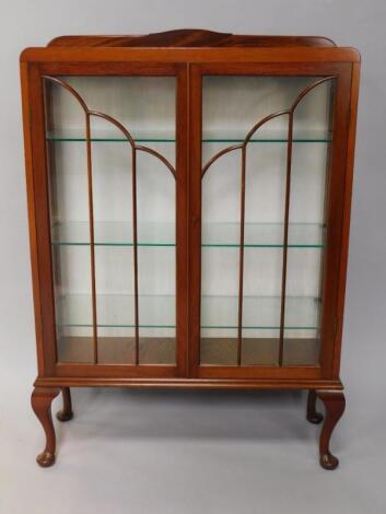 A 1930's mahogany display cabinet