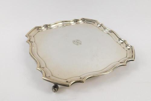 A George V silver salver