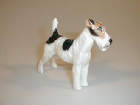 A Royal Doulton figure of a Wire Haired Fox Terrier