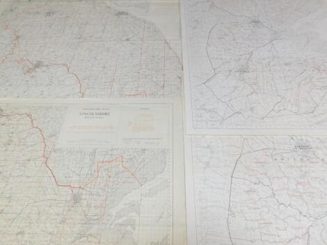 An extensive collection of Ordnance Survey maps relating to the County of Lincoln