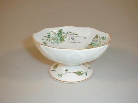 A Crown Staffordshire bone china pedestal dish