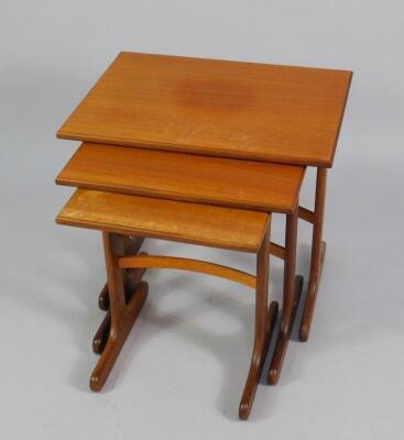 A G Plan nest of teak occasional tables