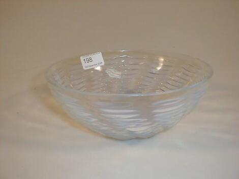 A Lalique moulded glass bowl