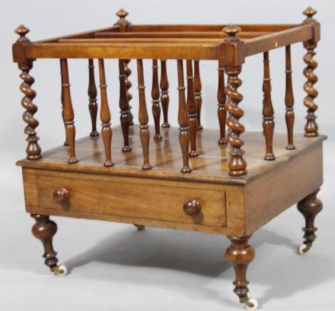 A 19thC rosewood Canterbury