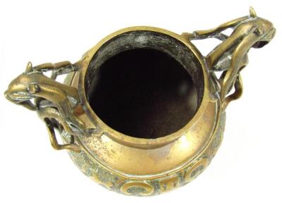 A Chinese bronze censer - 5