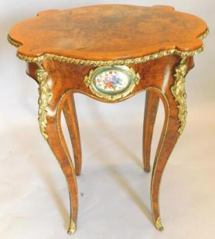 A late 19thC walnut occasional table