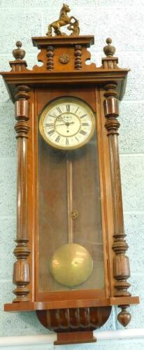 A late 19thC Gustav Becker Vienna wall clock