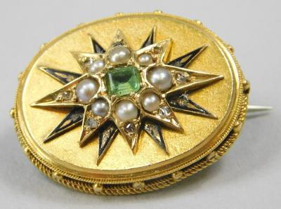 A Victorian memorial brooch