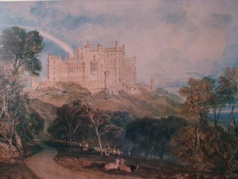 After J M W Turner. A view of Belvoir Castle