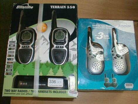 Three Binatone boxed two-way radios