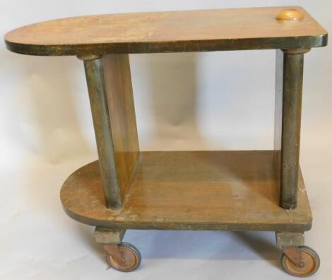 A small mahogany trolley