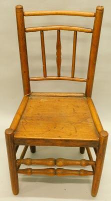 An oak country made 19thC side chair