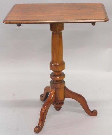 A principally late 19thC mahogany tilt top occasional table