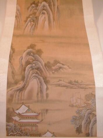 A set of four Chinese wall hangings