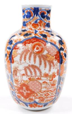 A late 19thC Japanese Imari vase