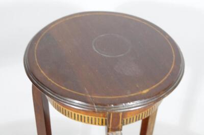 An Edwardian mahogany circular cake stand or whatnot - 2