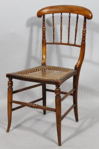 A late 19thC mahogany salon chair