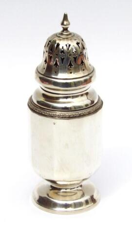 A George V silver sugar caster