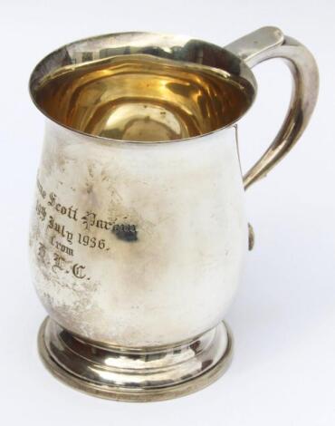 A George V silver christening tankard