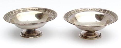 A pair of late Victorian silver bon bon dishes