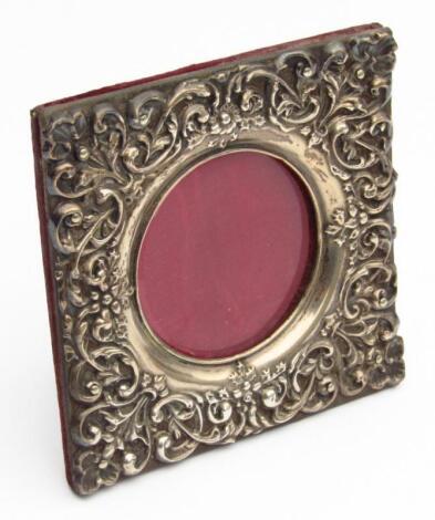 A late Victorian silver photograph frame