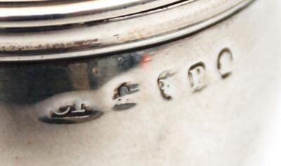 A George III silver pounce pot - 2