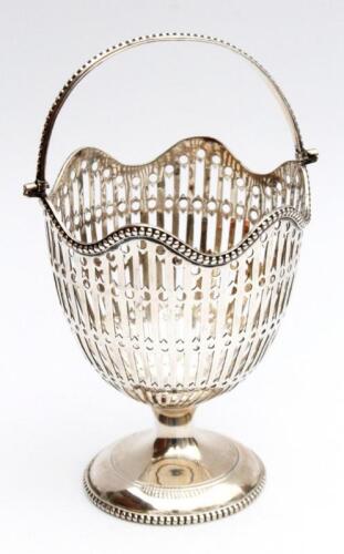 A George V silver basket