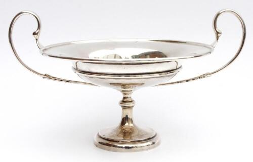 A George V silver footed stand