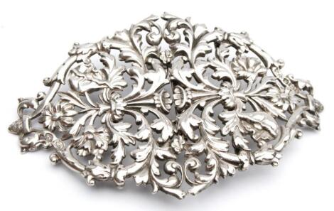 A Victorian silver double buckle