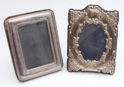 Five various silver photograph frames - 6