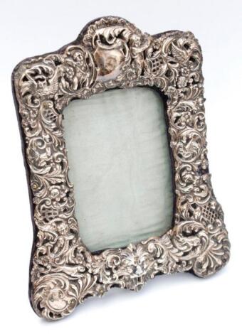 A Victorian silver photograph frame