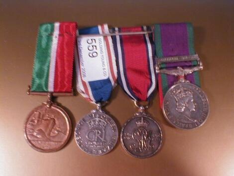 Northern Ireland service medal 1914-18 Mercantile Marine service medal and two others