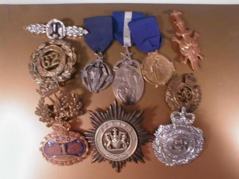 Assorted Police and Military cap and other badges etc