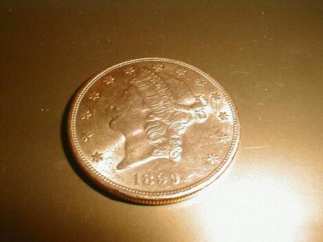 An 1899 USA 20 dollar coin