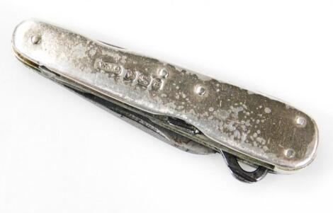 A Victorian silver handled knife