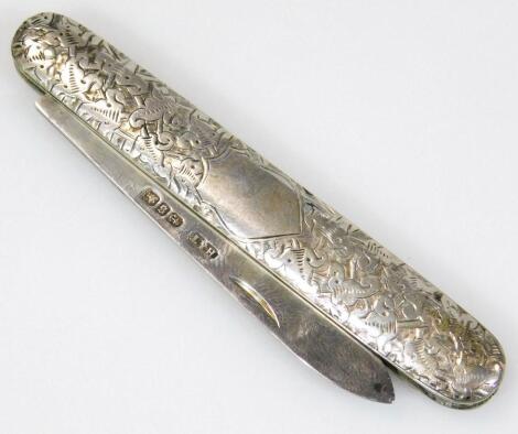 An all over silver Victorian fruit knife