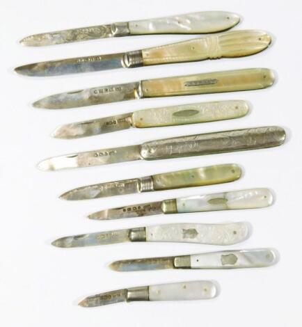 An all over Edwardian silver fruit knife