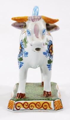 A late 18thC style Dutch Delft cow creamer - 5