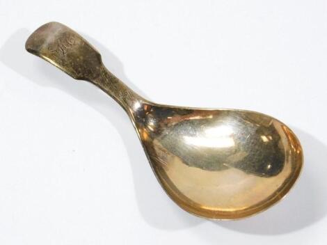 A George III silver caddy spoon