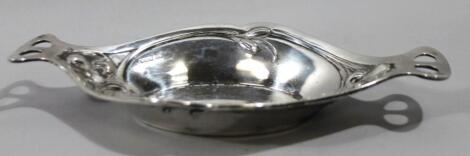 An Edwardian silver later Art Nouveau design bowl