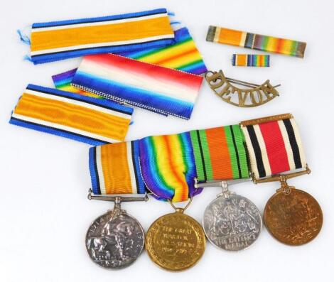 A WWI & WWII part medal set