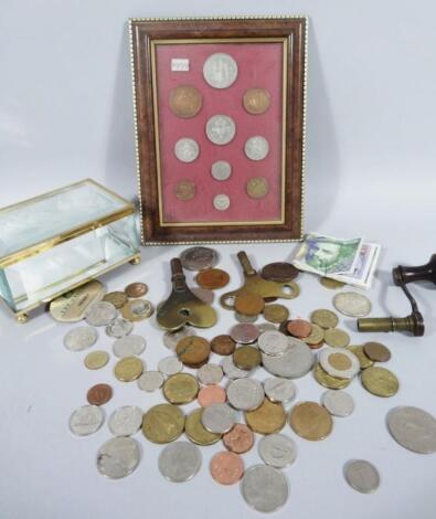 A 20thC glass specimen casket